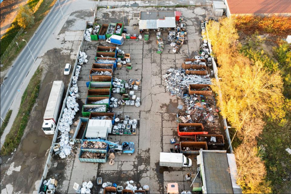 Industrial scrap metal recycling process